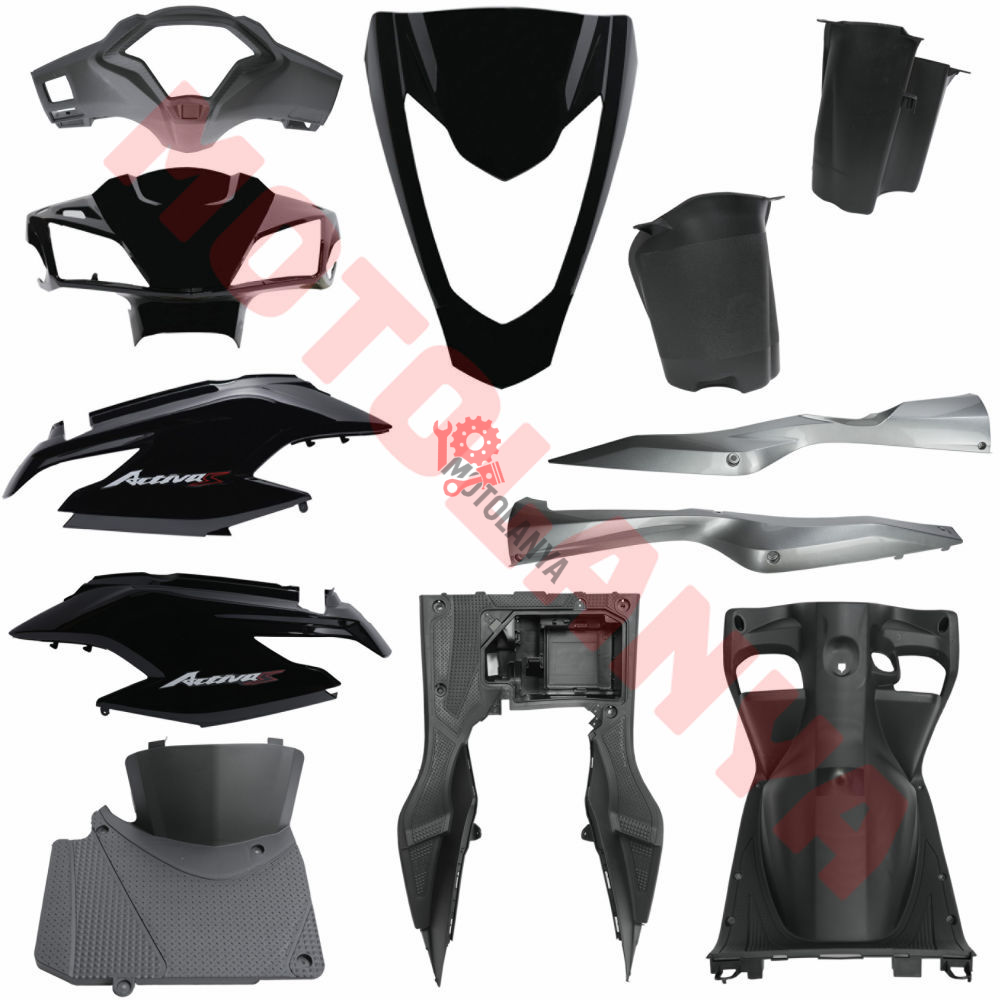 KAPORTA SET ''SİYAH'' YENİ MODEL [ ACTIVA S ] - HONDA