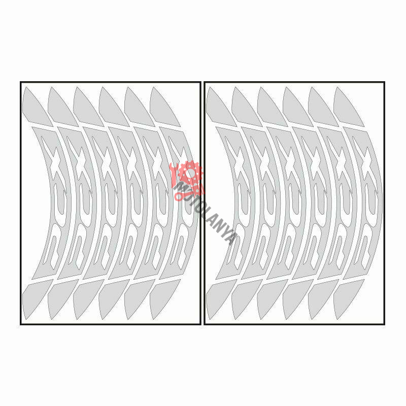 FLORASAN BEYAZ GENİŞ - HONDA PCX UYUMLU 1 SET JANT ŞERİDİ