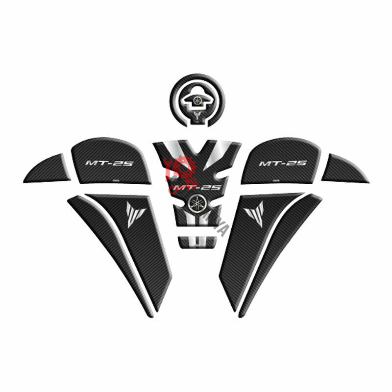 YAMAHA MT25 2020 - 2024 UYUMLU TANK PAD SET ''BEYAZ/SİYAH'' 003
