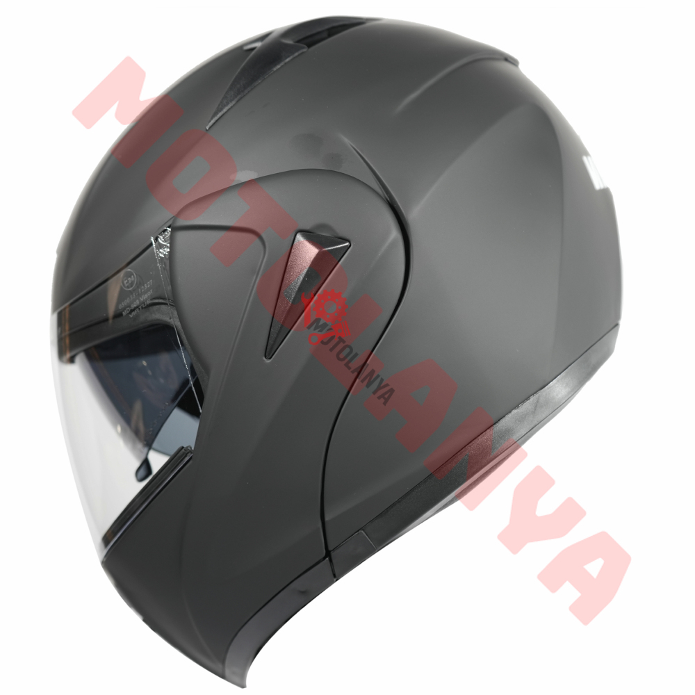 VRT - ÇENE AÇILIR VİZÖRLÜ KASK [MD-808] [MAT SİYAH] [L]