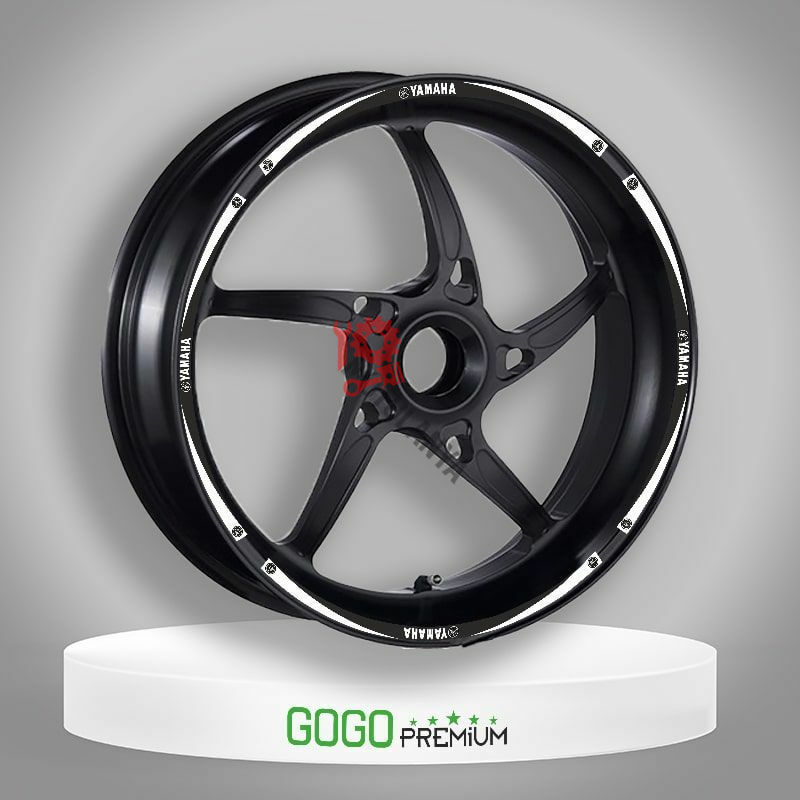 BEYAZ SİYAH YAMAHA UYUMLU REFLEKTÖRLÜ 1 SET JANT ŞERİDİ