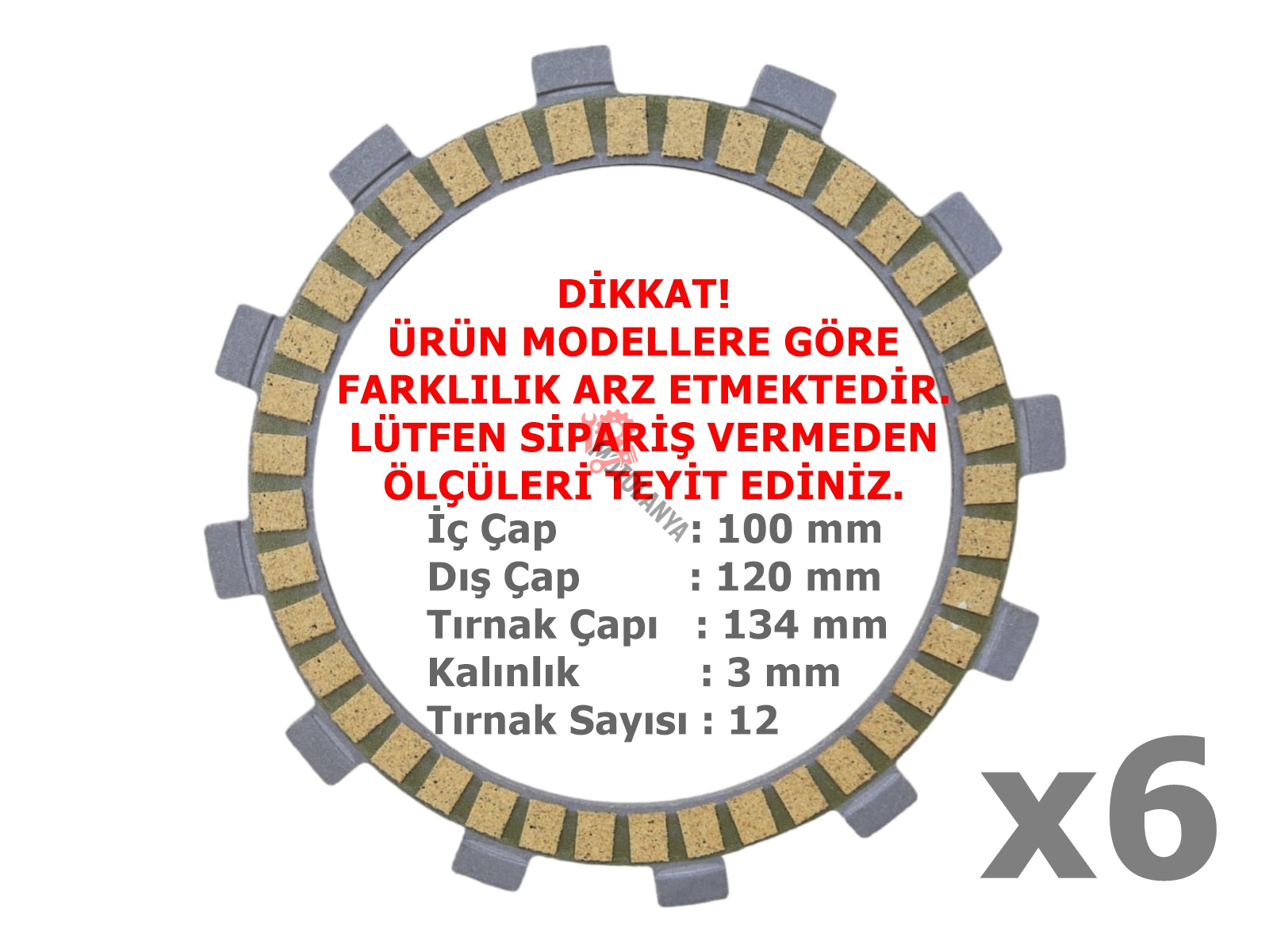 CF MOTO SR250 DEBRİYAJ BALATASI 6 LI