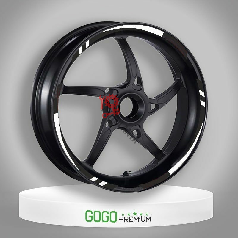 BEYAZ I REFLEKTÖR BASKI HONDA PCX UYUMLU 1 SET JANT ŞERİDİ