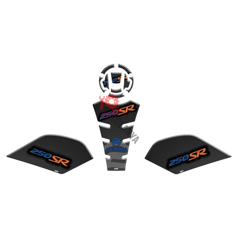 CF MOTO 250 SR 2020 - 2024 UYUMLU TANK PAD SET ''TURUNCU/MAVİ'' 009