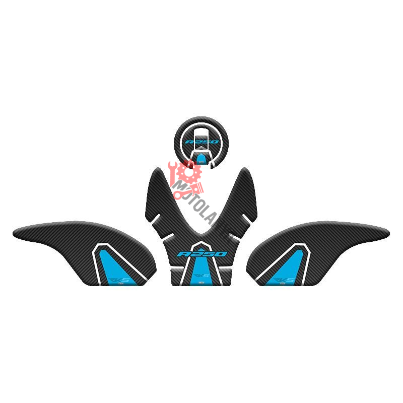 RKS R250 2022 - 2024 UYUMLU TANK PAD SET ''TURKUAZ/SİYAH''