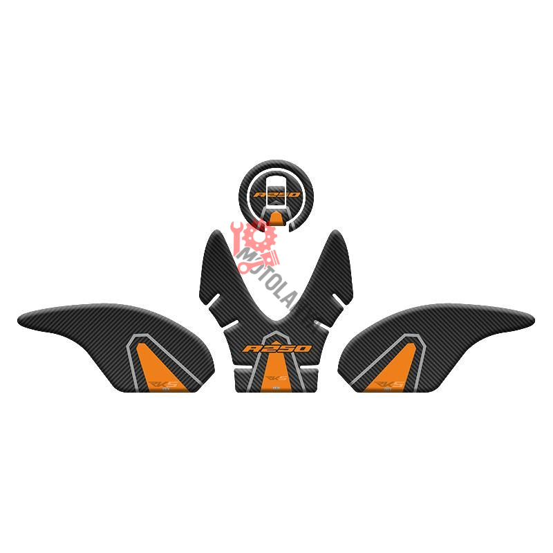 RKS R250 2022 - 2024 UYUMLU TANK PAD SET ''TURUNCU/SİYAH''
