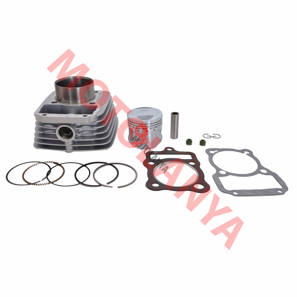 SİLİNDİR KOMPLE [NY PİSTON] 15 PERNO [56,5 mm] [YÜK:69 mm] 125cc CG - SWAN