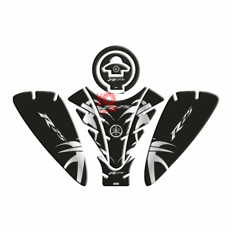 YAMAHA R25 2019 - 2024 UYUMLU TANK PAD SET ''GRİ/SİYAH'' 007