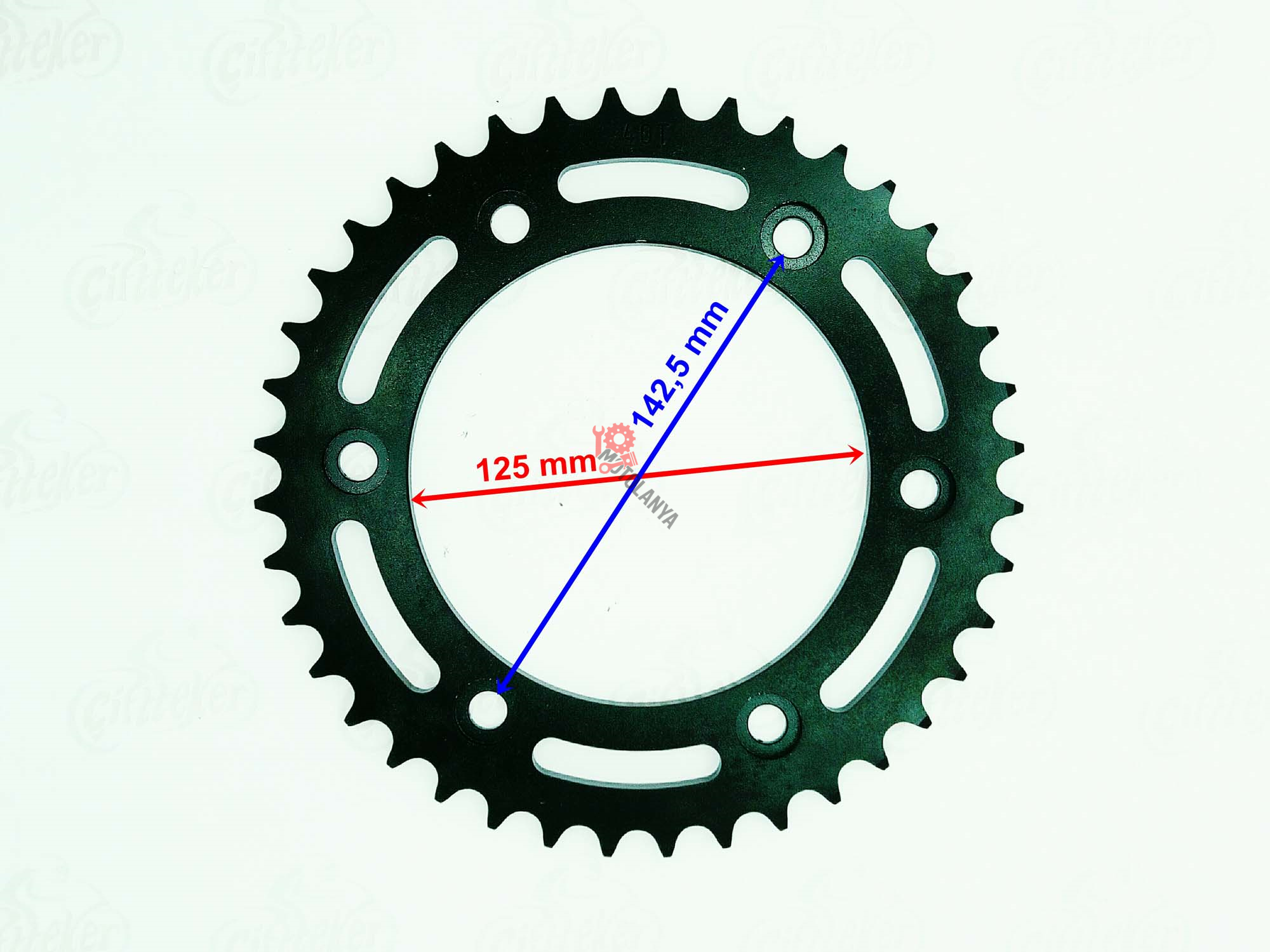 ARKA DİŞLİ ''520 - 39T'' İÇ 125 mm 6 DELİK ''HONDA CRF 250 L'' (2013-2018) CRF 250 RALLY(2017) ÖM