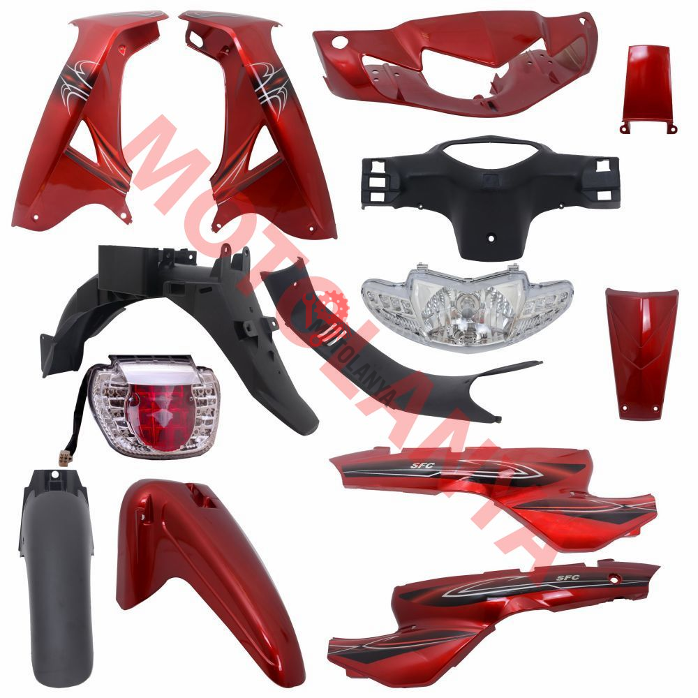 KAPORTA SET [KIRMIZI] [FAR+STOP+SİNYAL DAHİL] MONDIAL SFC - SFC MINI