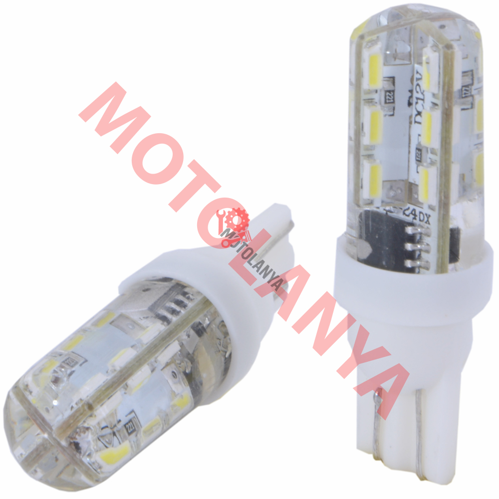 T10 24 LED' Lİ DİPSİZ ÇAKARLI AMPUL BEYAZ MODEL-1 [ÇİFT]