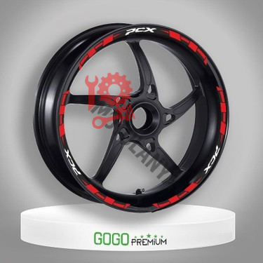 M POWER ''KIRMIZI'' -  HONDA PCX UYUMLU 1 SET JANT ŞERİDİ