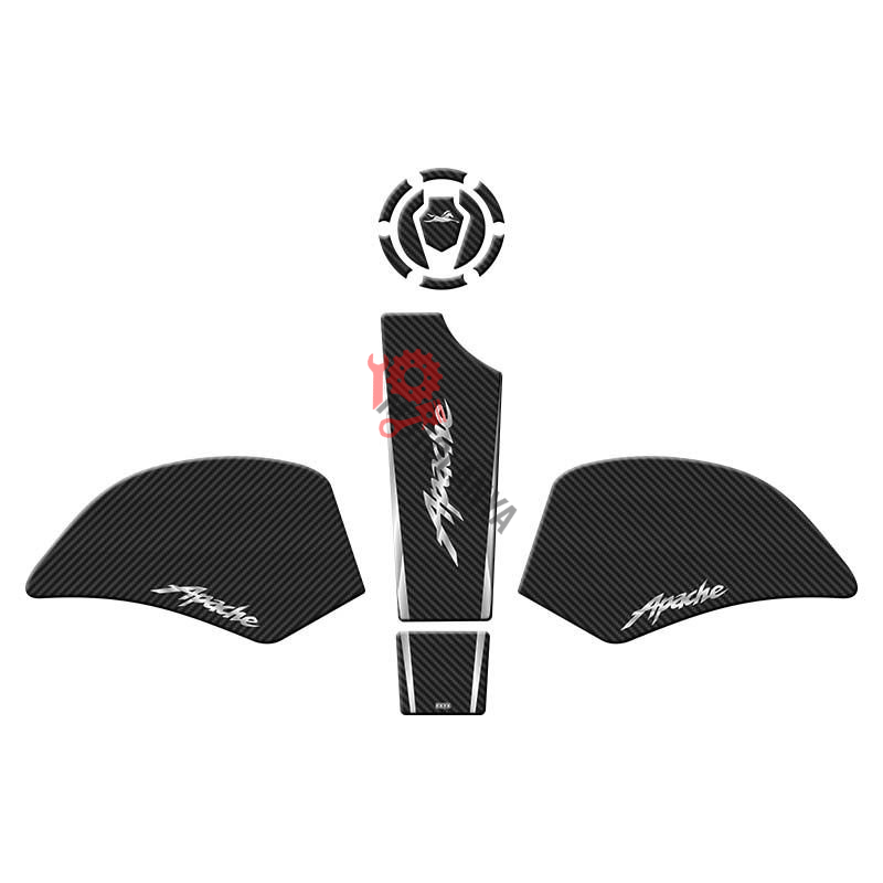 TVS APACHE RTR 200 2022 - 2025 UYUMLU TANK PAD SET ''GRİ/SİYAH'' 001