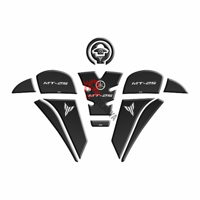 YAMAHA MT25 2020 - 2024 UYUMLU TANK PAD SET ''KARBON'' 007