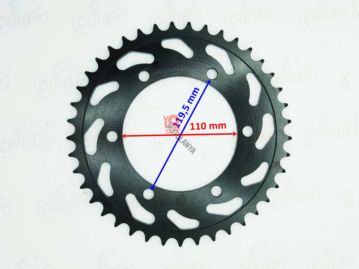 YAMAHA R25 MT-25 ARKA DİŞLİ 520-43T İÇ 110 mm 6 DELİKLİ