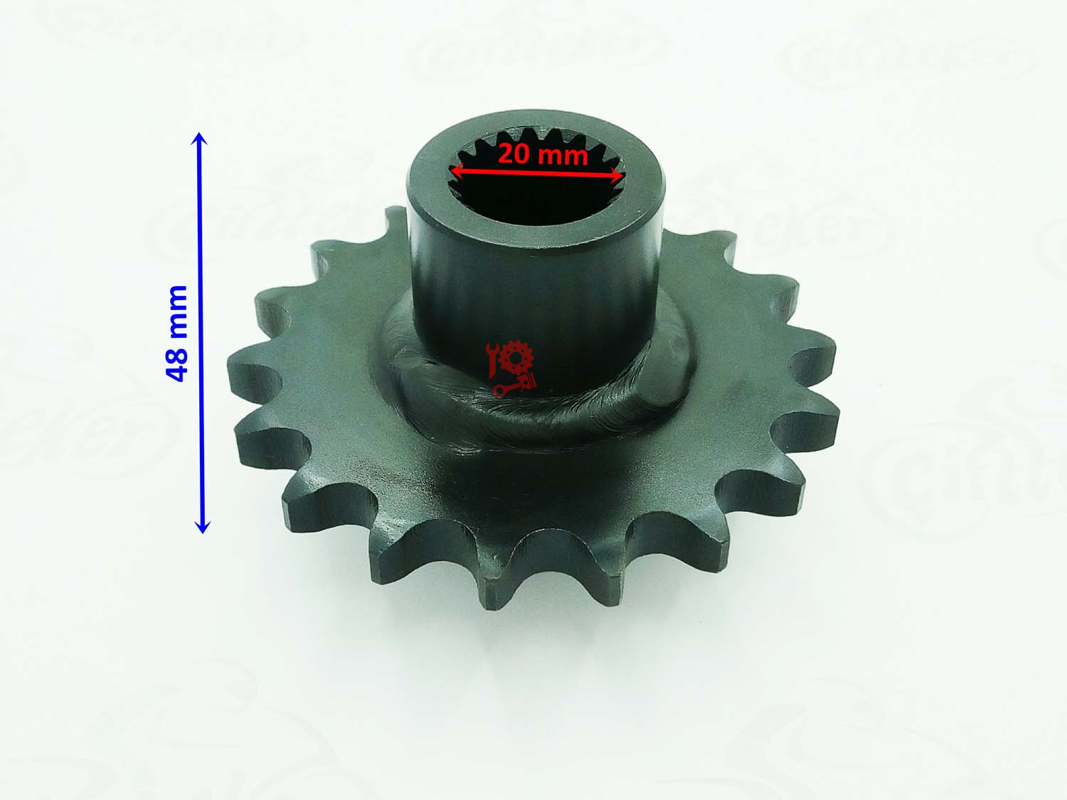 ATV ÖN DİŞLİ 428 ZİNCİR - 18T İÇ 20 mm UZUNLUK 48 mm M ÖM