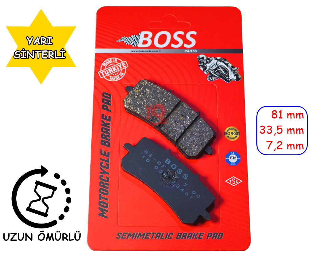 CF MOTO NK 150-250 - ÖN FREN DİSK BALATASI (ABS) BOSS