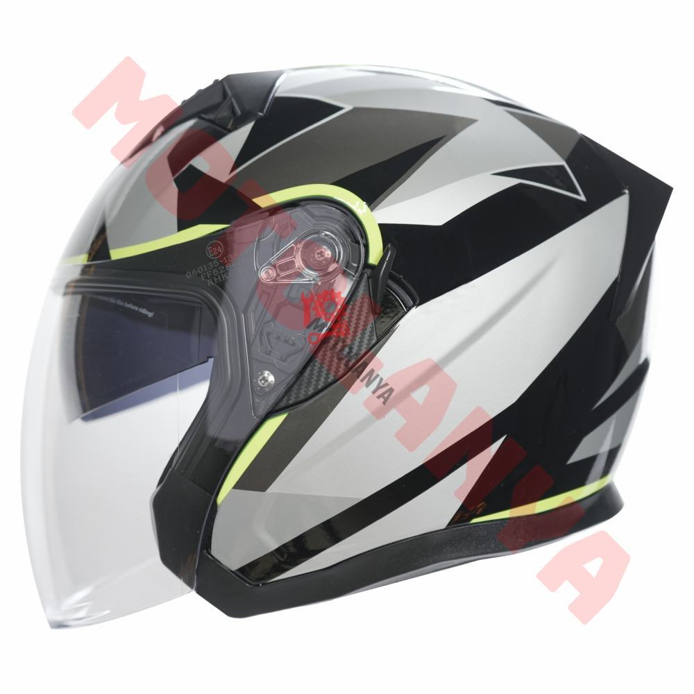 KC-ÇENESİZ VİZÖRLÜ YAZLIK KASK [KC528-1] SİYAH - GRİ - NEON SARI [XL]