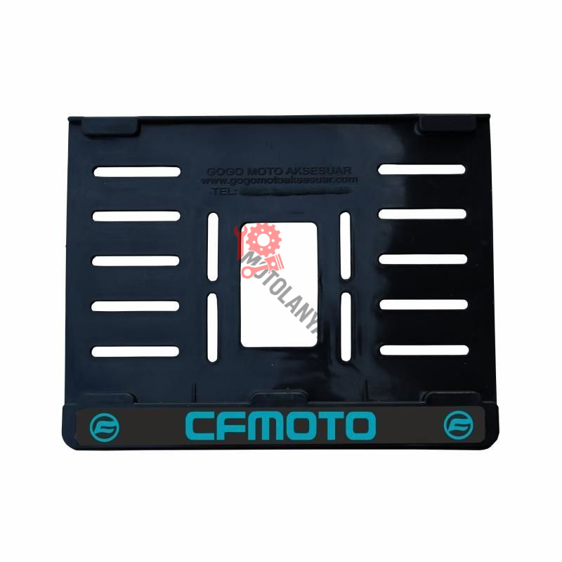 CF MOTO UYUMLU 1 PLASTİK (15x24 cm) KIRILMAZ PLAKALIK ''TURKUAZ YAZILI''