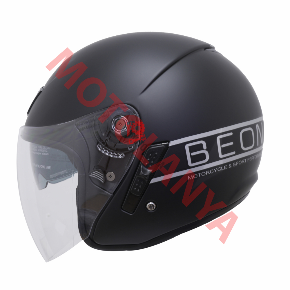 BEON-ÇENESİZ VİZÖRLÜ YAZLIK KASK [B217] [MAT SİYAH - GRİ] [XL]