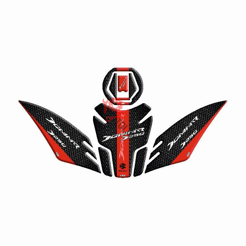 BAJAJ DOMiNAR 250 2020 - 2024 UYUMLU Tank Pad Set ''SİYAH/KIRMIZI'' 007