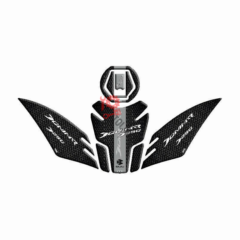 BAJAJ DOMiNAR 250 2020 - 2024 UYUMLU Tank Pad Set ''GRİ/SİYAH'' 006
