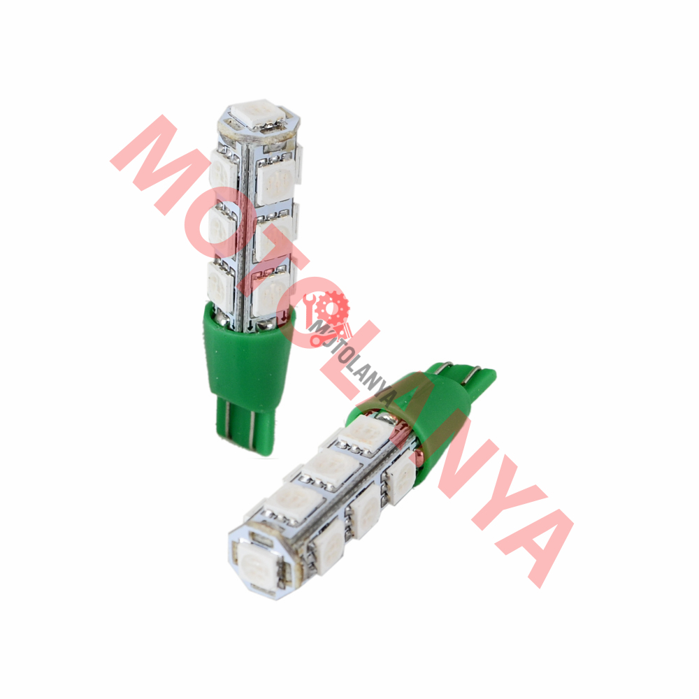 DİPSİZ 13 LED'Lİ AMPUL YEŞİL - MODEL 10 [ÇİFT]