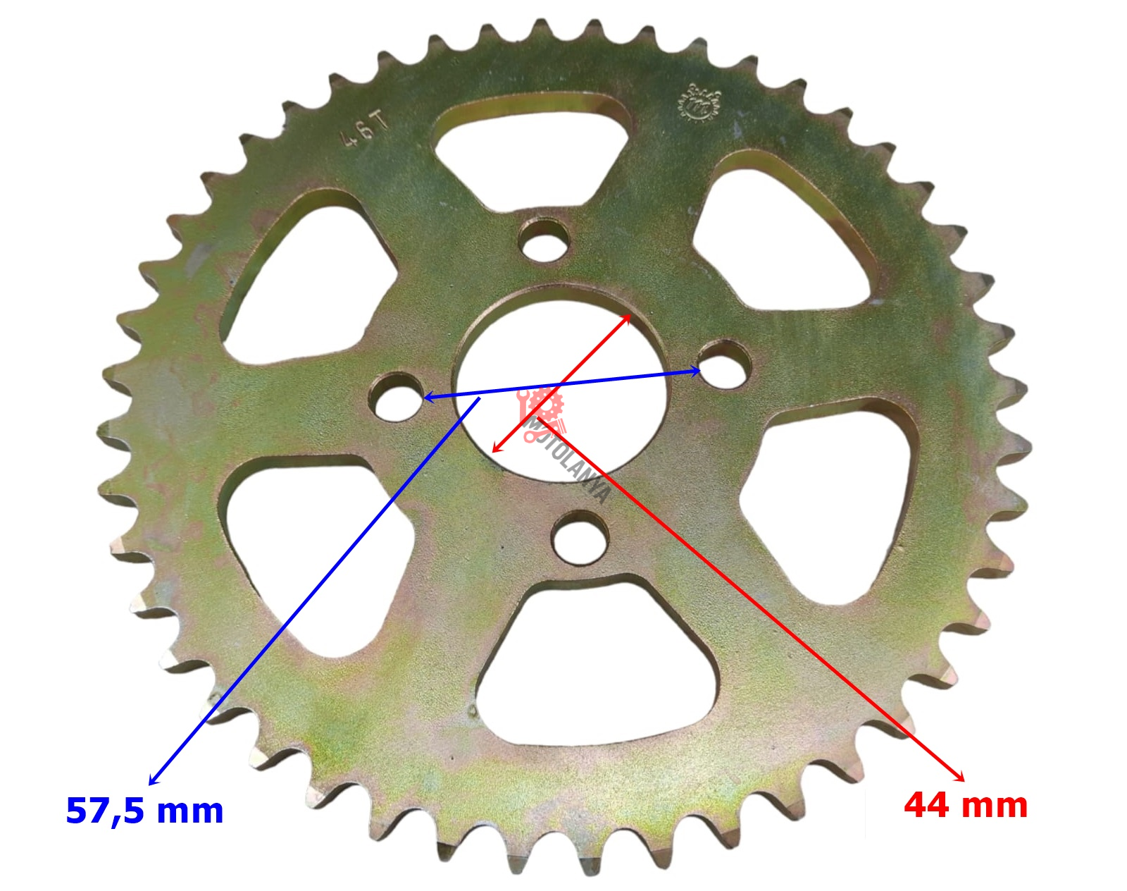 ATV TERRATRACK 200 ARKA DİŞLİ 428-46T İÇ 44 mm 4 DELİKLİ IND ÖM