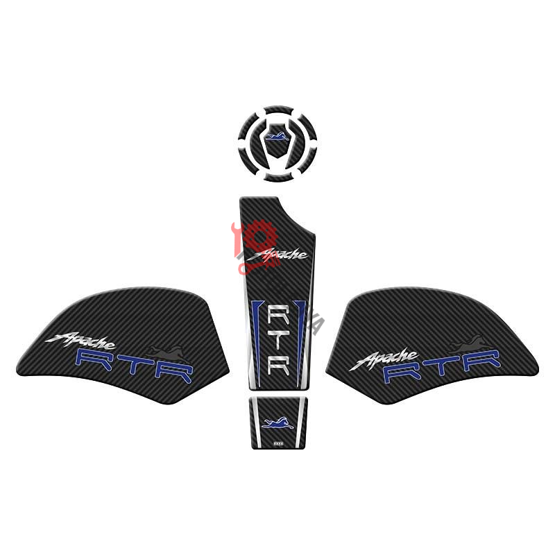 TVS APACHE RTR 200 2022 - 2025 UYUMLU TANK PAD SET ''MAVİ/SİYAH'' 003