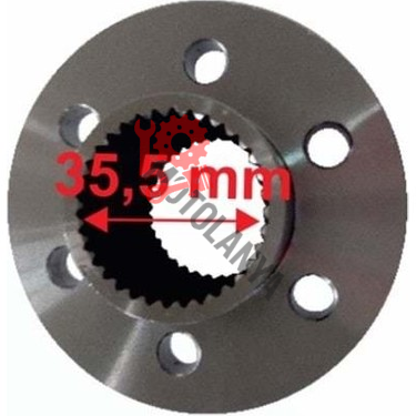 ATV ARKA DİŞLİ FLANŞI İÇ 35,5 mm 34 FREZE 6 DELİKLİ ÖM