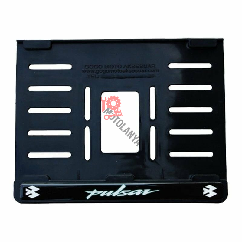 BAJAJ PULSAR UYUMLU 2 PLASTİK (15x24 cm) KIRILMAZ PLAKALIK ''BEYAZ YAZI''