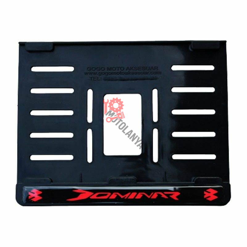 BAJAJ DOMİNAR UYUMLU 4 PLASTİK (15x24 cm) KIRILMAZ PLAKALIK ''KIRMIZI YAZI''