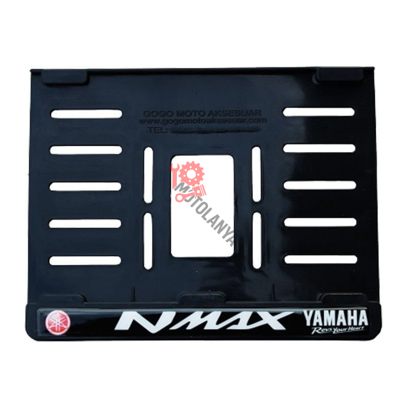 YAMAHA NMAX UYUMLU 2 PLASTİK (15x24 cm) KIRILMAZ PLAKALIK ''BEYAZ YAZI''