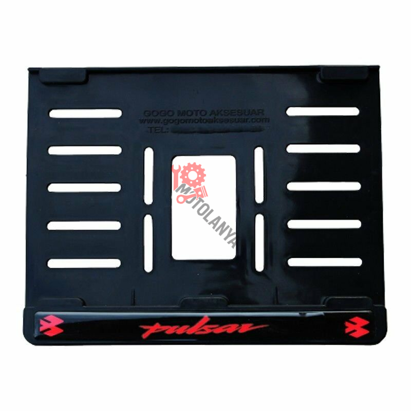 BAJAJ PULSAR UYUMLU 1 PLASTİK (15x24 cm) KIRILMAZ PLAKALIK ''KIRMIZI YAZI''