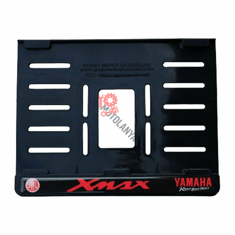 YAMAHA XMAX UYUMLU 2 PLASTİK (15x24 cm) KIRILMAZ PLAKALIK ''KIRMIZI YAZI''