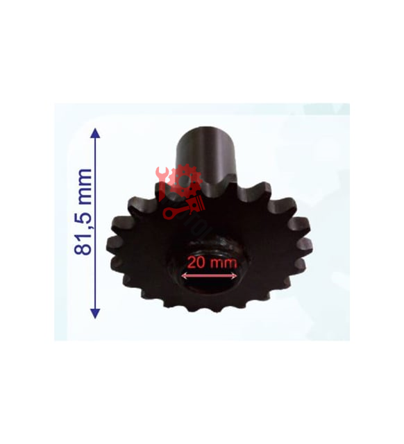 ATV ÖN DİŞLİ 428 ZİNCİR - 18T İÇ 20 mm UZUNLUK 81 mm TM ÖM