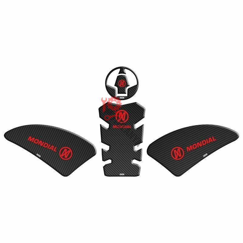 MONDİAL MH DRİFT L 125 2019 - 2024 UYUMLU Tank Pad ''SİYAH/KIRMIZI'' 002