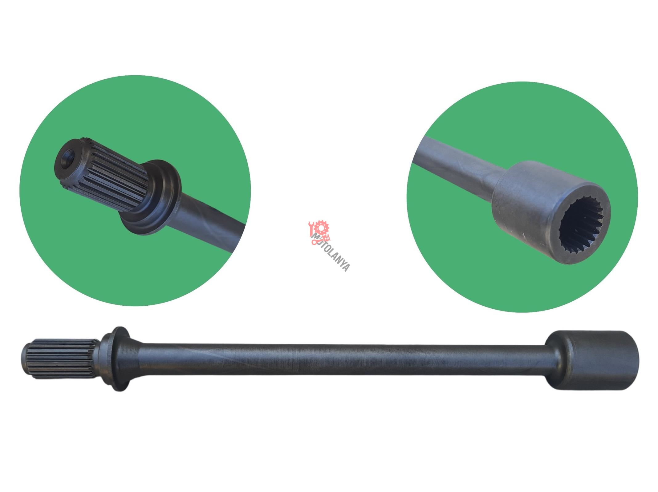 ATV ARORA HERKÜL - ARKA ŞAFT MİLİ 21-21 FREZELİ ''333 mm''