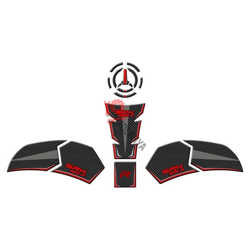 RKS SRK 125 R 2023 - 2025 UYUMLU TANK PAD SET ''SİYAH/KIRMIZI'' 003