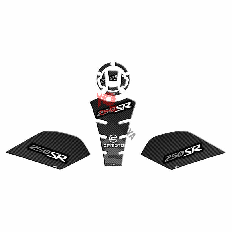 CF MOTO 250 SR 2020 - 2024 TANK PAD SET ''SİYAH/BEYAZ'' 004