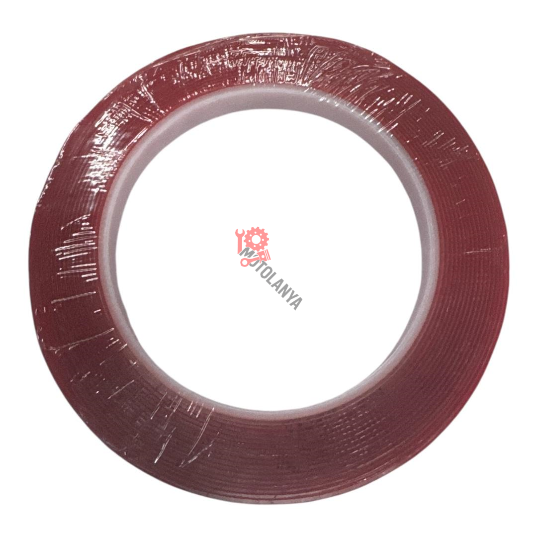 ÇİFT TARAFLI YAPIŞKAN BANT ŞEFFAF KIRMIZI [ 10MM X 5MM ] - CARUB