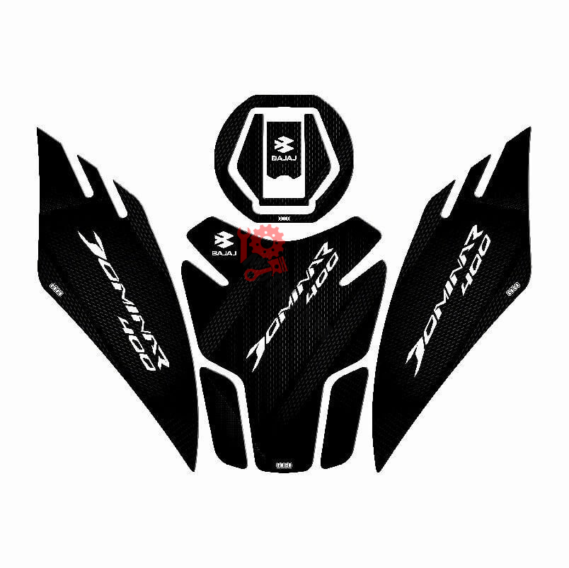 BAJAJ DOMiNAR 400 2017 - 2024 UYUMLU Tank Pad Set ''SİYAH/BEYAZ'' 003