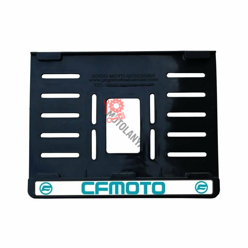 CF MOTO UYUMLU 2 PLASTİK (15x24 cm) KIRILMAZ PLAKALIK ''BEYAZ/TURKUAZ''