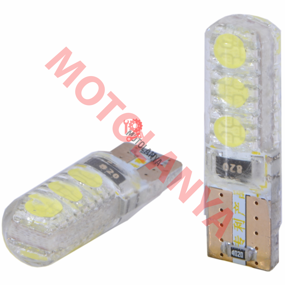 T10 6 LED' Lİ DİPSİZ AMPUL BEYAZ MODEL-1 [ÇİFT]