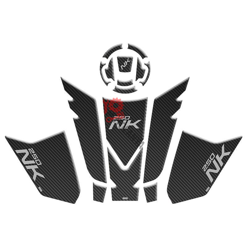CF MOTO 250 NK 2023 - 2024 UYUMLU TANK PAD SET ''GRİ/SİYAH'' 001 ''8 PARÇA''