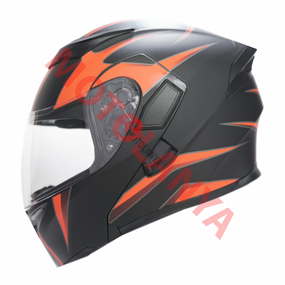 KC-ÇENE AÇILIR VİZÖRLÜ KASK [KC902] SİYAH - KIRMIZI [XL]